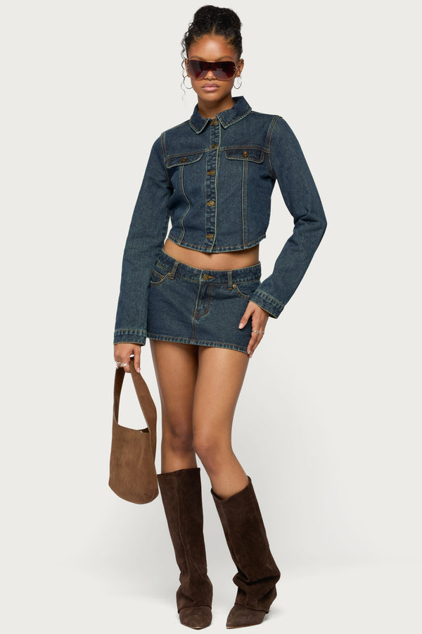 Dayla Denim Micro Skort view 2