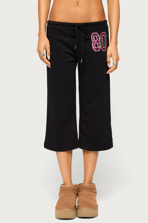 80 Sequin Capri Sweatpants view 2