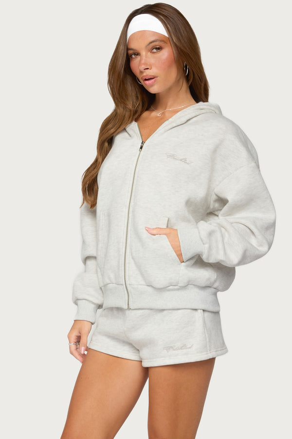 Basic Girl Zip Up Hoodie view 1
