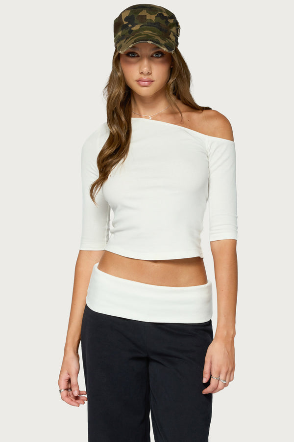 Abie Off Shoulder Three-Quarter Sleeve Top view 1