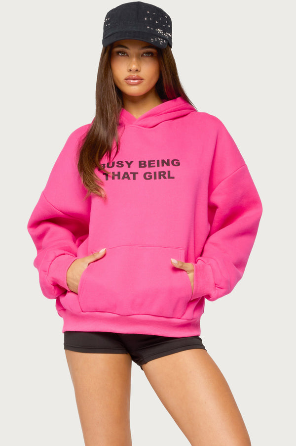 Busy Girl Oversized Hoodie view 2