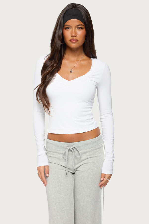 Taima Ruched Long Sleeve Top view 1