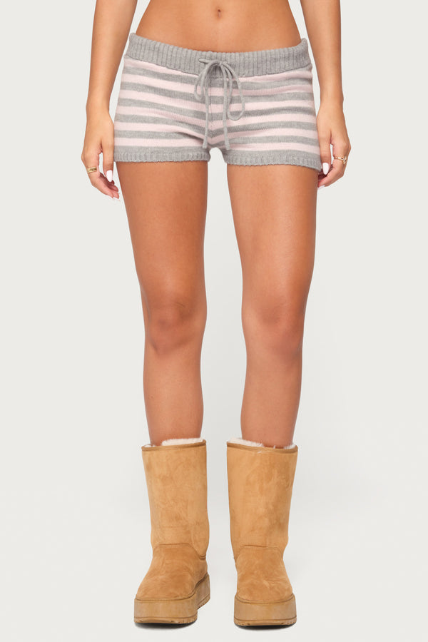 Abra Striped Knit Shorts view 2