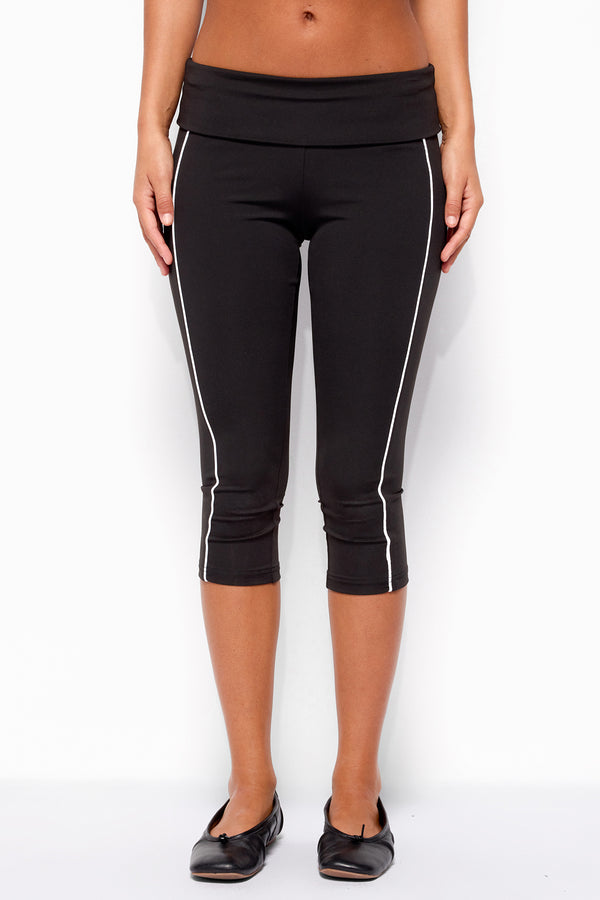Halleigh Stripey Foldover Capri Pants view 2