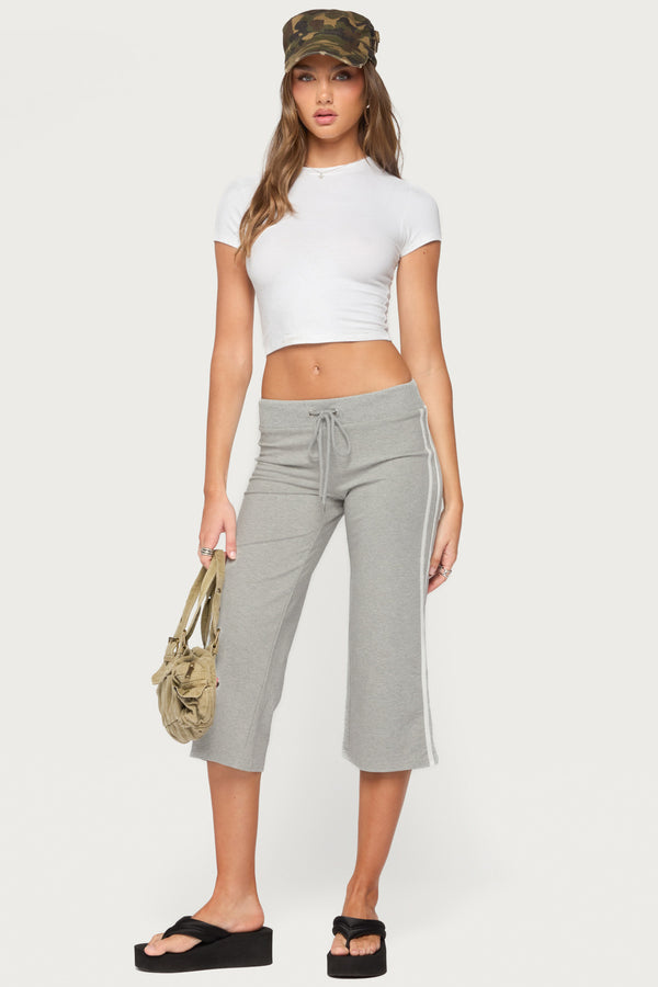 Zanele Side Stripe Capri Sweatpants view 1