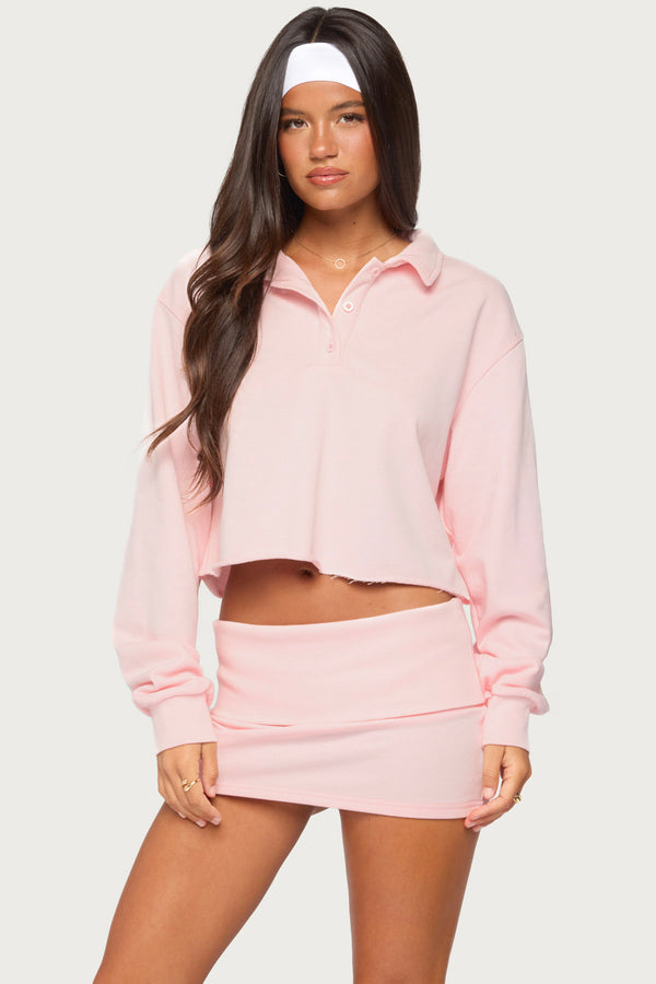 Cello Cropped Polo Sweatshirt view 1
