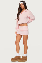 Cello Cropped Polo Sweatshirt