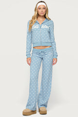 Dilly Polka Dot Waffle Hoodie