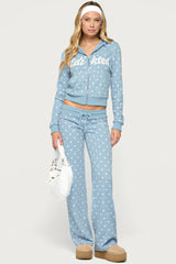Dilly Polka Dot Waffle Hoodie