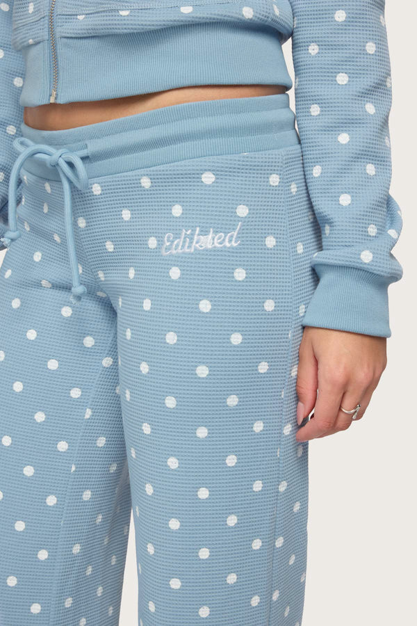 Dilly Polka Dot Waffle Pants view 2