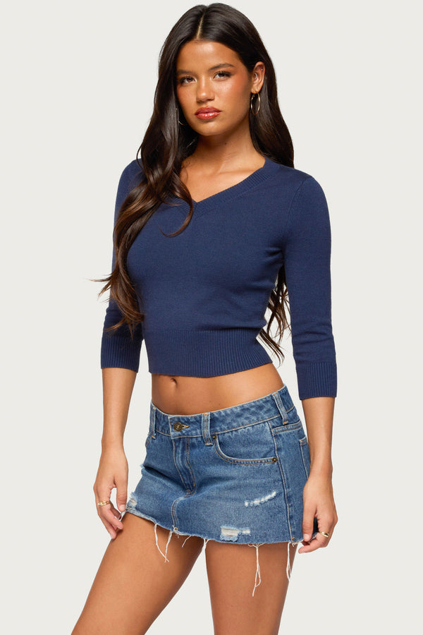 Camren Three-Quarter Sleeve Knit Top view 1