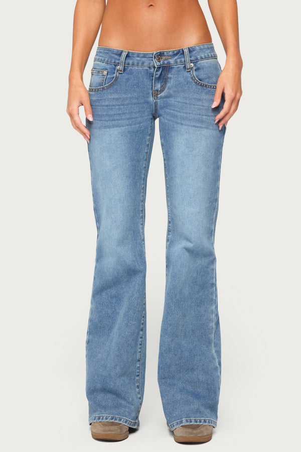 Girla Low Rise Wide Leg Jeans view 2