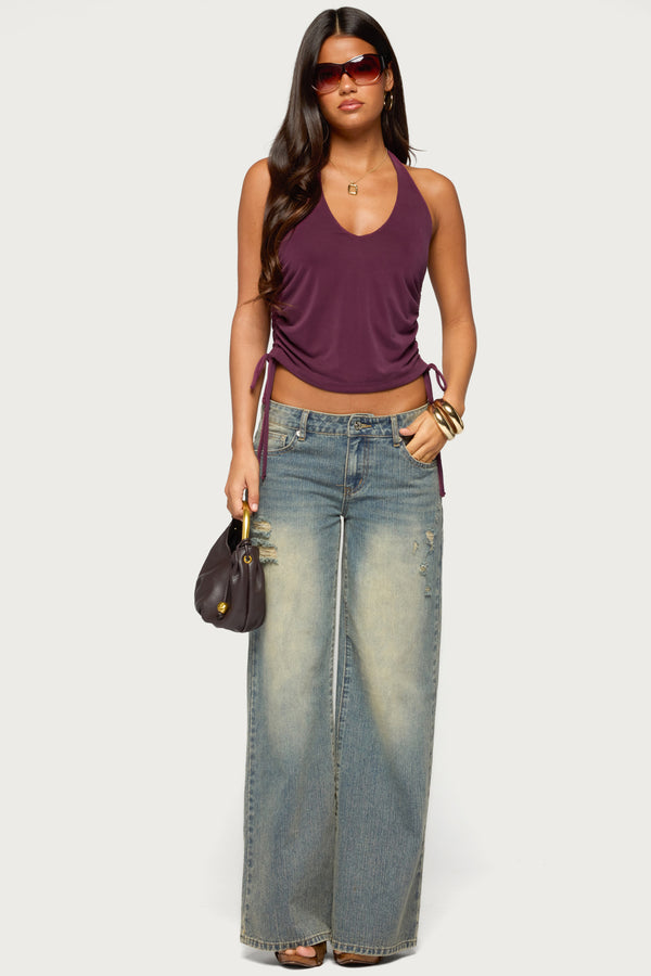 Adleigh Drawstring Halter Top view 2