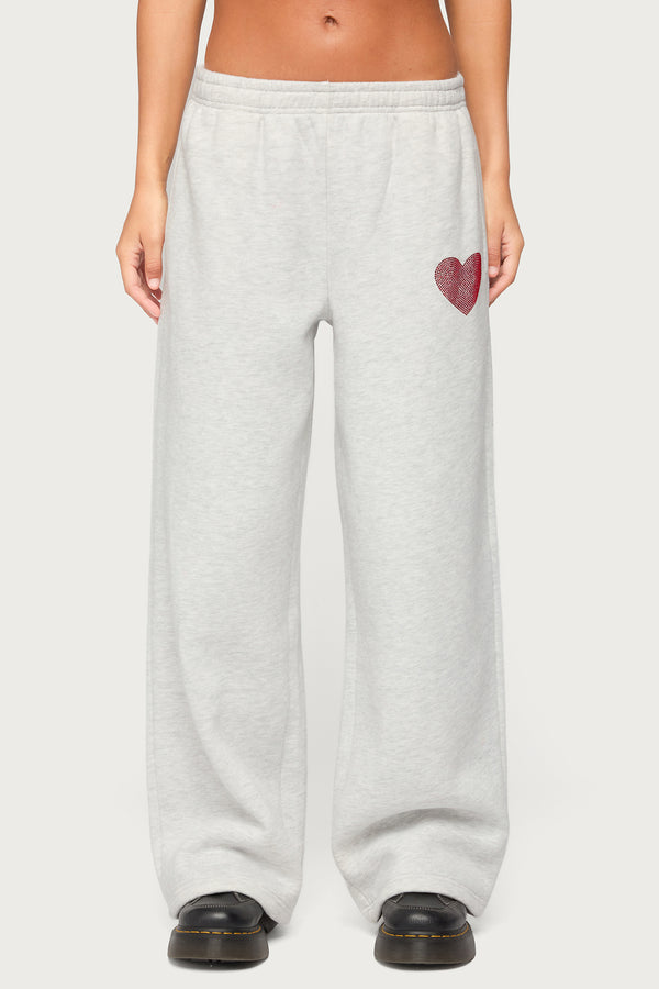 London Obsessed Rhinestone Sweatpants view 2