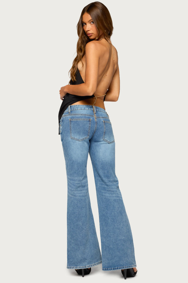 Elni Chain Backless Halter Top view 2