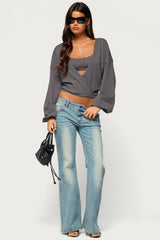 Kyree Two Piece Knit Wrap Top