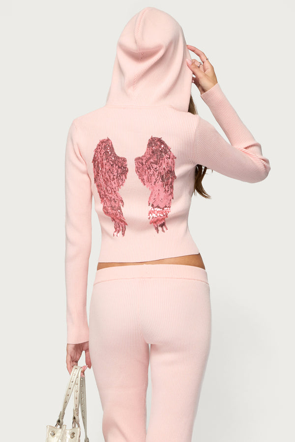 Ethie Knit Angel Zip Up Hoodie view 1