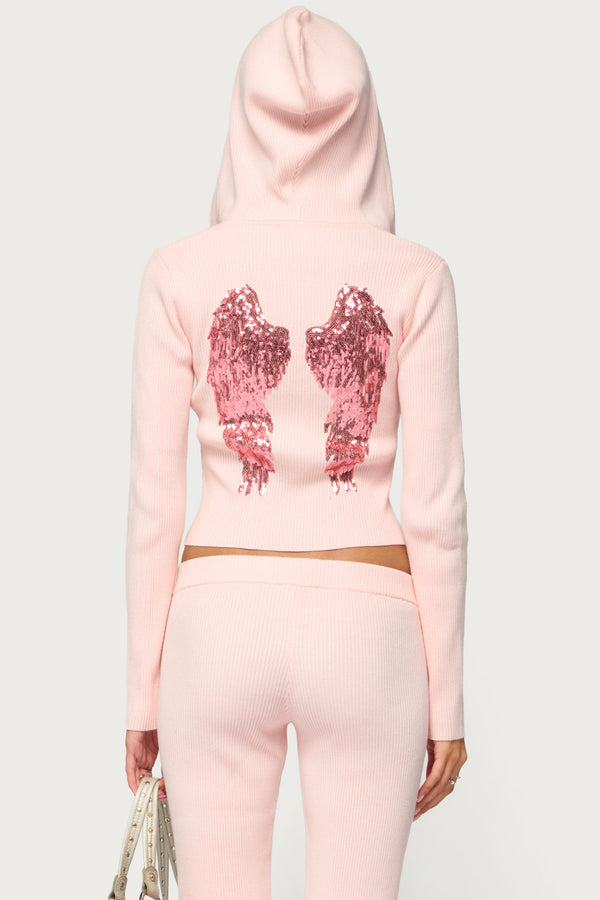 Ethie Knit Angel Zip Up Hoodie view 1