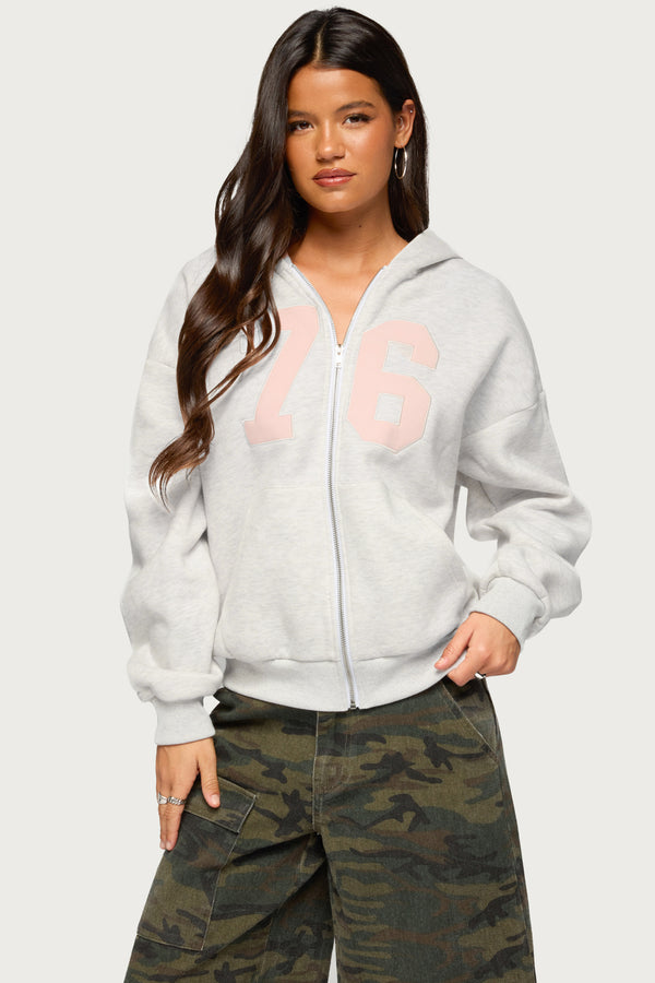 Edikted 76 Zip Up Hoodie view 1