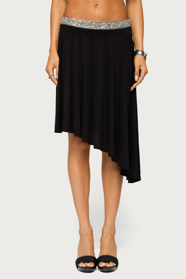Dida Asymmetric Beaded Midi Skirt view 2