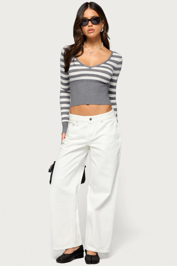 Petite Raelynn Washed Low Rise Baggy Jeans view 1