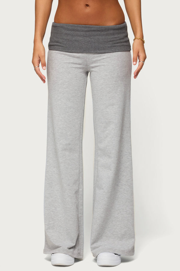 Sunnie Contrast Foldover Pants view 2