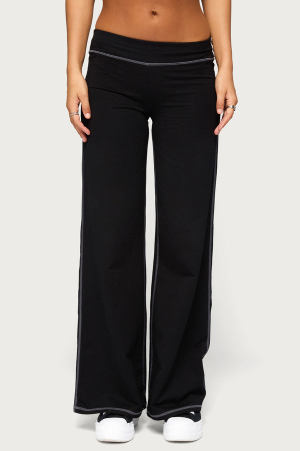 Kathrin Contrast Stitched Flared Pants view 2