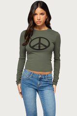 Perrey Peace Long Sleeve Top