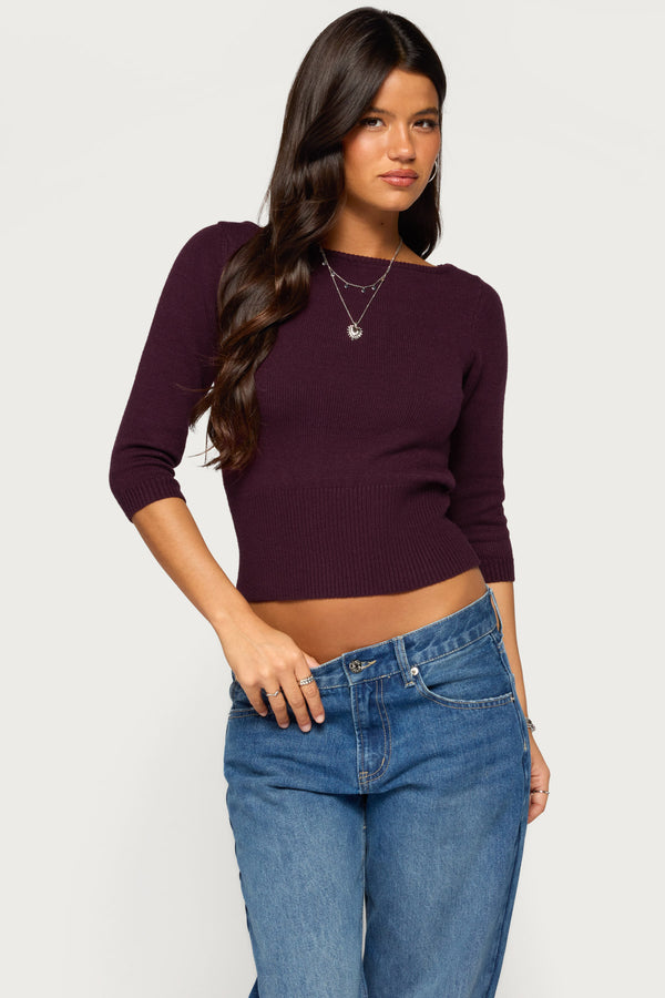 Zoelle Three-Quarter Sleeve Sweater view 1