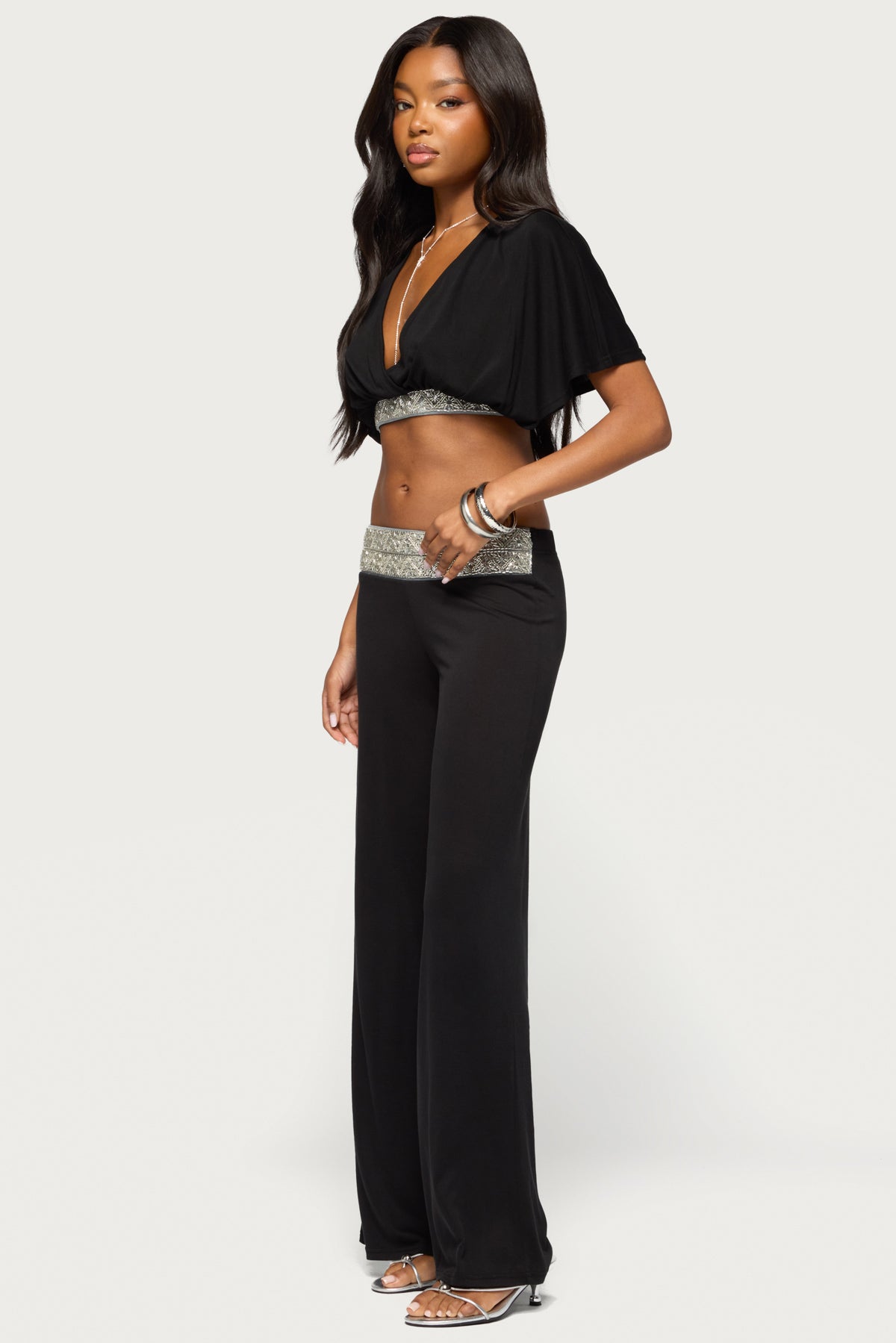 Tolly Beaded  Straight Leg Pants