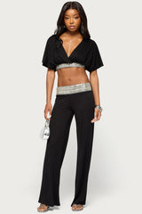 Tolly Beaded  Straight Leg Pants
