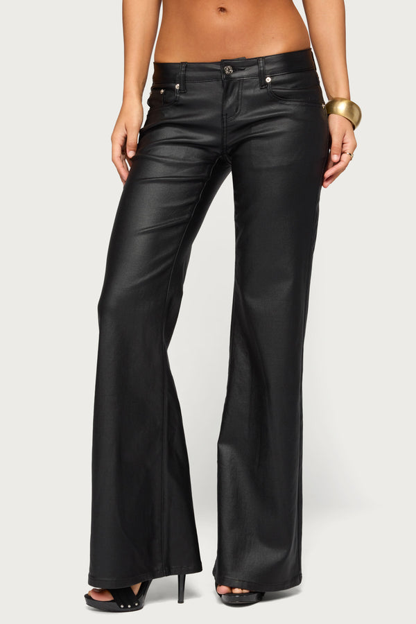 Bayley Low Rise Faux Leather Pants view 2