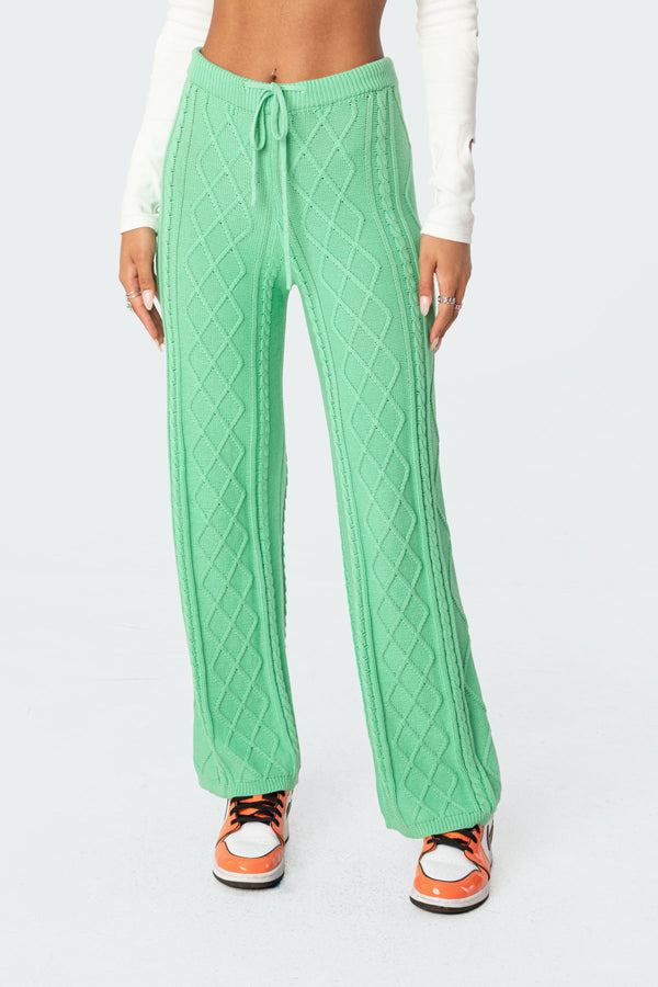 Kasey Cable Knit Pants view 2
