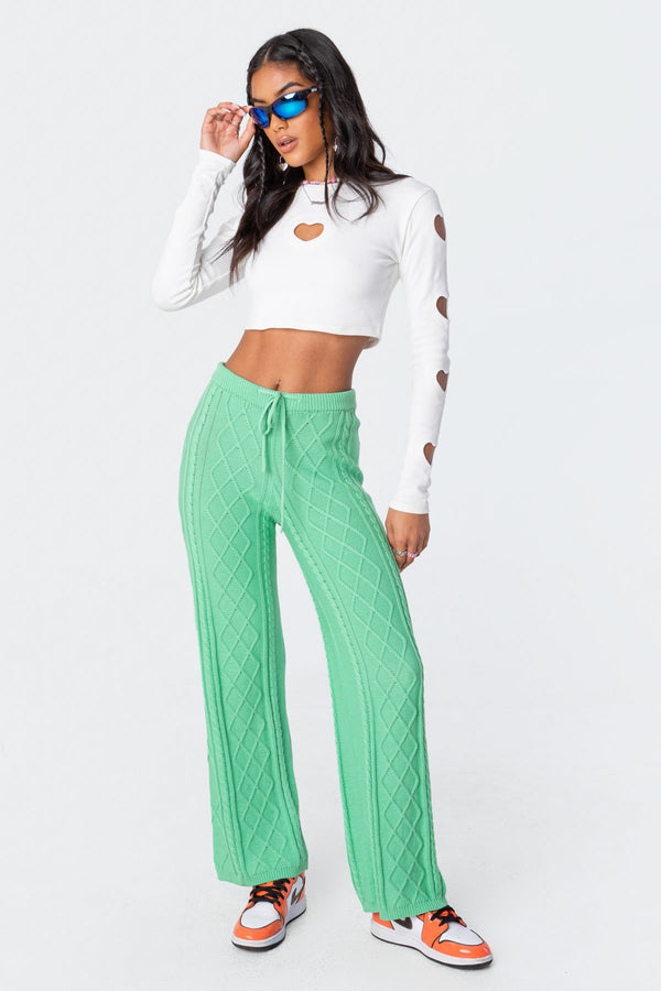 Kasey Cable Knit Pants view 1
