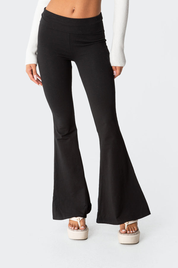 Naomi Foldover Flared Leggings view 2