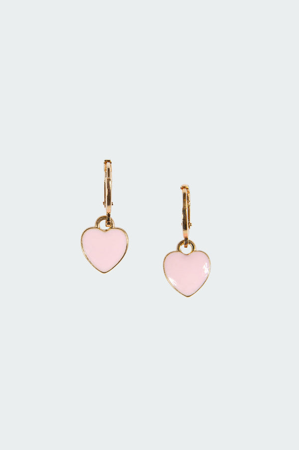 Pinky Heart Earrings view 1