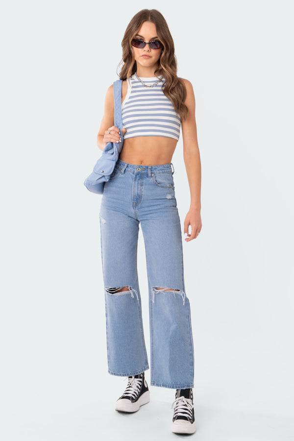Lori High-Rise Wide Leg Jeans view 1