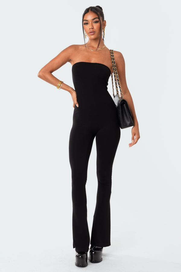 Melina Side Slits Flared Jumpsuit view 1