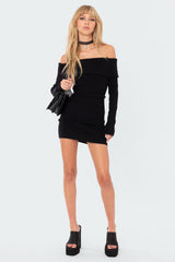 Emma Foldover Knitted Dress