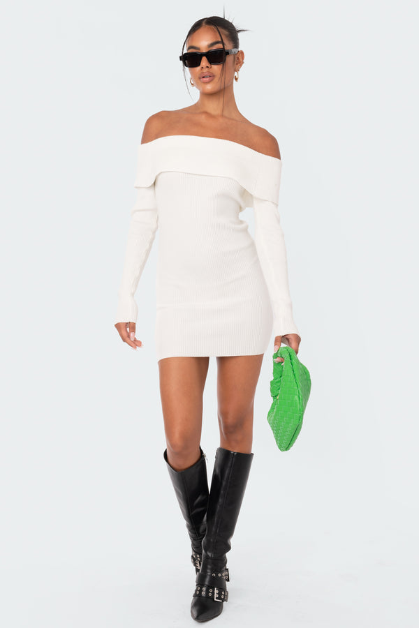 Emma Foldover Knitted Dress view 1