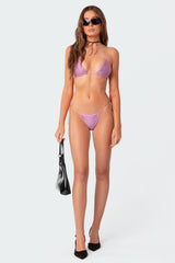 Shimmer Rhinestone String Bikini Bottom